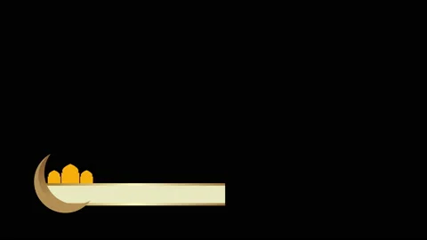 RAMADHAN GOLD LOWER THIRD Stock Footage 234843778