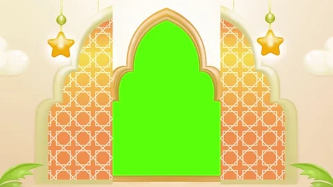 RamadhanThe open gate template is perfect for Ramadan greeting videos Stockbeeldmateriaal 237816881