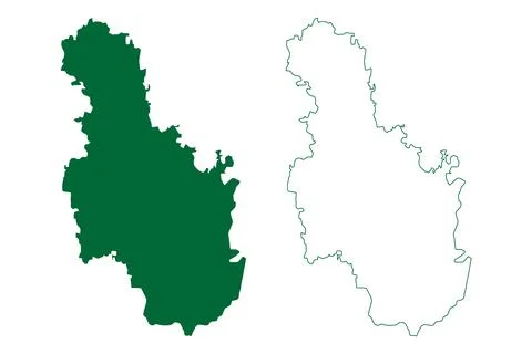 Ramanagara district (Karnataka State, Republic of India, Bangalore Division)  Stock Illustration