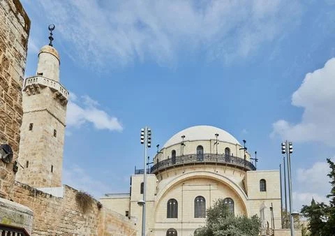 The Ramban synagogue is the oldest functioning synagogue in the Old city Stock Photos