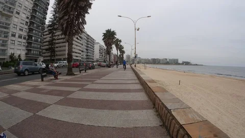 The Rambla of Montevideo 스톡 동영상 71607836