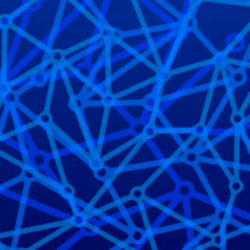 Rambling roads background in blue tones. Neural paths. 스톡 일러스트
