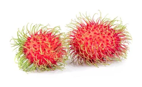 Rambutan isolate on white background Stock Photos