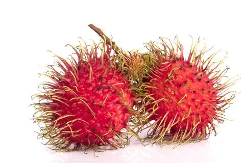 Rambutan isolated on white background Stock Photos
