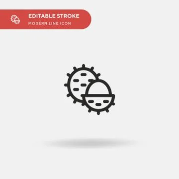 Rambutan Simple vector icon. Illustration symbol design template for web mobi 스톡 일러스트