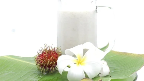 Rambutan smoothy Stock Footage 118265103