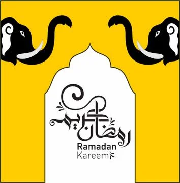 Ramdan elephant-design 2021 vector arts Stock Illustration