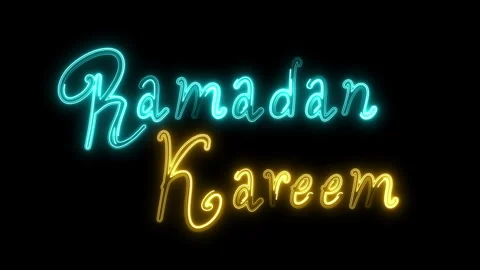 Ramdan Kareem Neon Stock Footage 260394559