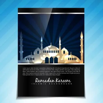 Ramdan kareem template design Stock Illustration