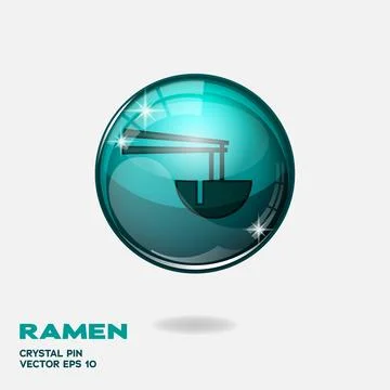 Ramen 3D Buttons Stock Illustration