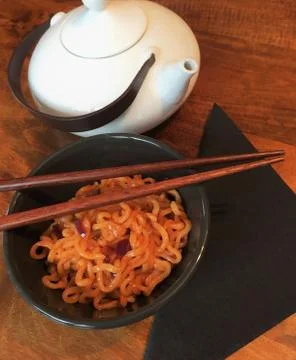 Ramen and Tea Stock Photos