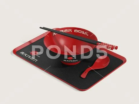 Ramen Bowl Set Mockup PSD Template