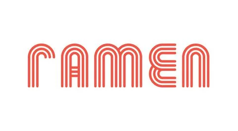 Ramen lettering logo Stock-Illustration