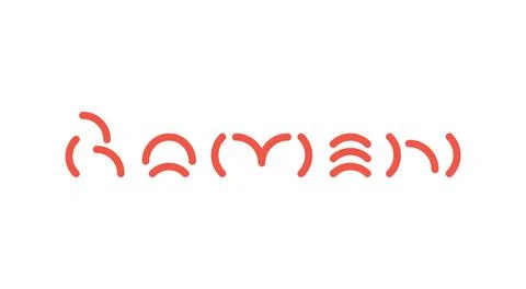 Ramen lettering logo Stock Illustration