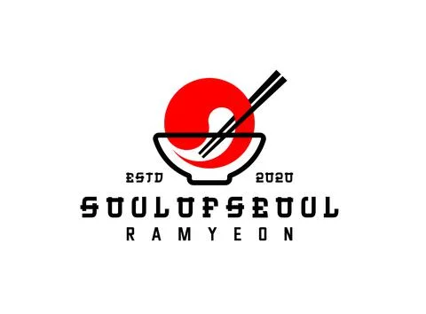 Ramen Logo Design Illustration Stock Illustration