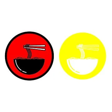 Ramen logo Illustrazione stock