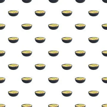 Ramen noodle bowl seamless pattern illustration Stock Illustration