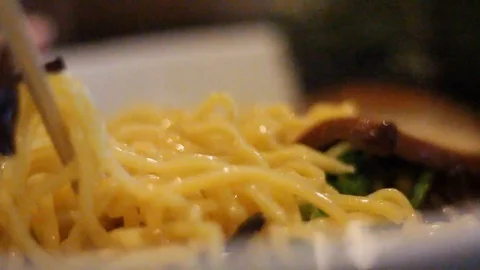Ramen Noodle Close Up 動画素材 112324734