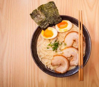 Ramen Noodle Japanese Food Style Stock Photos