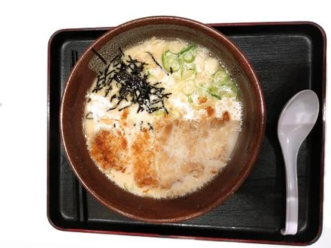 Ramen with Pork Bone Based Soup Stock Photos