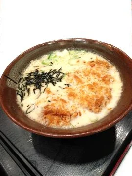 Ramen with Pork Bone Based Soup Stock Photos