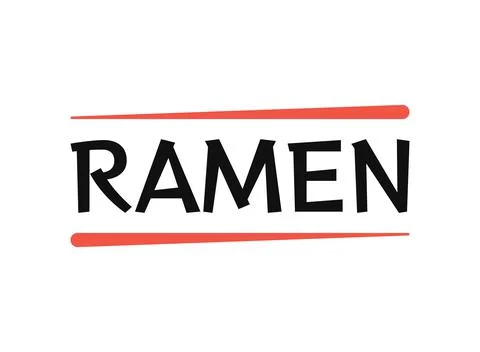 Ramen soup logo template Stock Illustration