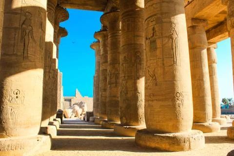 Ramesseum temple, Egypt Stock Photos
