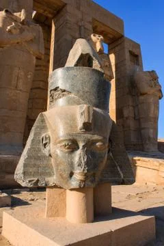 Ramesseum temple, Egypt Stock Photos