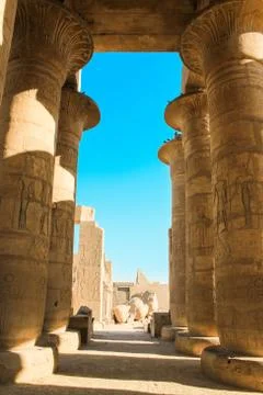 Ramesseum temple, Egypt Stock Photos