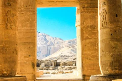 Ramesseum temple, Egypt Stock Photos