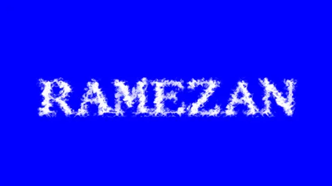 Ramezan cloud text effect blue isolated background Stock Footage 138721907