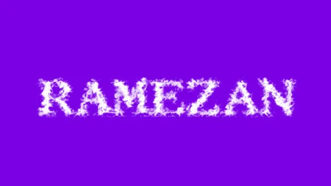 Ramezan cloud text effect violet isolated background 스톡 동영상 138721908