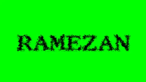 Ramezan smoke text effect green isolated background Stock Footage 138722664