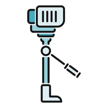 Rammer machine construction equipment flat color icon イラスト素材