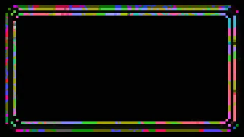 Ramp of Colored Digital Pixels Running Noise Background Stock Footage 118918511