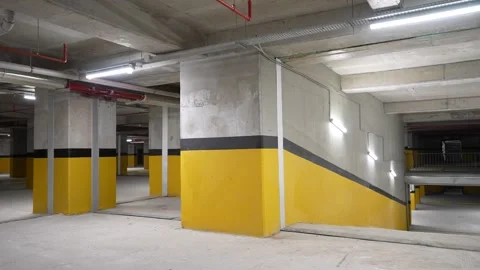 Ramp Entry into Underground Car Park Stock Footage 311433902