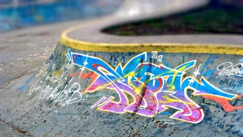 Ramp graffiti Stock Photos