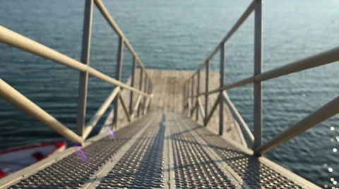 Ramp leading to dock Stock Footage 29656181