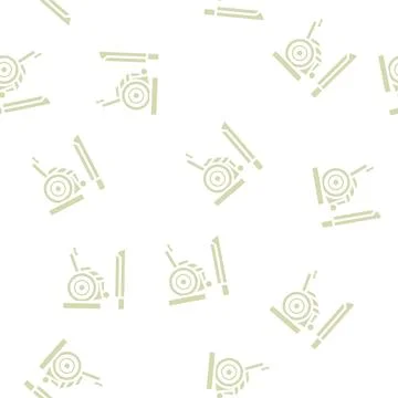 Ramp to train glyph vector seamless pattern Illustrazione stock