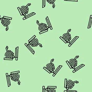 Ramp to train line vector seamless pattern Stock Illustration