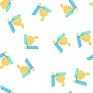 Ramp to train vector seamless pattern Stock Illustration