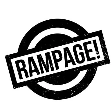 Rampage rubber stamp Stock Illustration