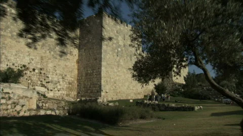 Ramparts Jerusalem Stock Footage 721686