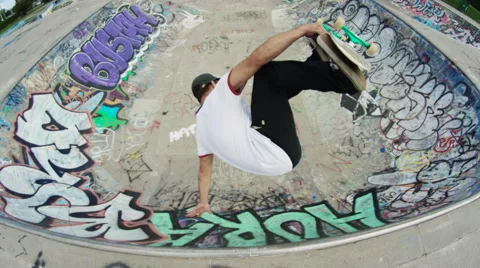 Ramped slow motion backflip Stock Footage 66859768