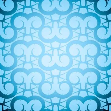 Rams repeat seamless repeating abstract pattern in different shades of blu... Foto stock