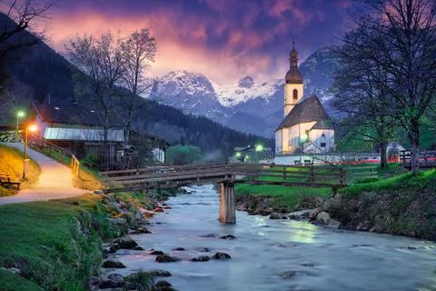 Ramsau &amp; Dawn Stock Photos