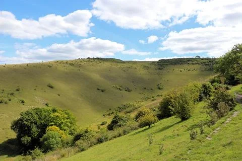 Ramsdean Down and Rake Bottom at Butser Hill Stock Photos