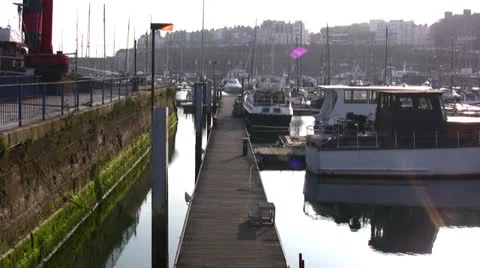 Ramsgate harbor view 01 Stock Footage 23189376