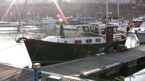 Ramsgate harbor view 02 Stock Footage 23196621