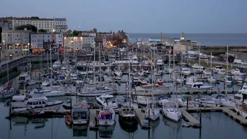 Ramsgate Harbour evening view Stock Footage 201797044
